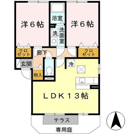 グレイス　A棟の物件間取画像